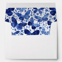 Butterfly Watercolor Blue