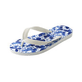 Butterfly Watercolor Blue Kid's Jandals (Angled)