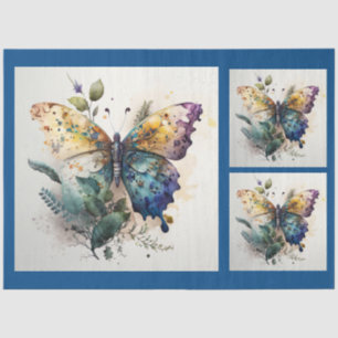 Butterfly Watercolor Decoupage Tissue Paper