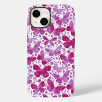 Butterfly Watercolor Magenta Pink