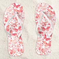 Butterfly Watercolor Pattern Coral Pink