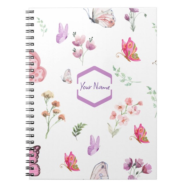 Butterfly Watercolour which you can customise Notebook (Front)