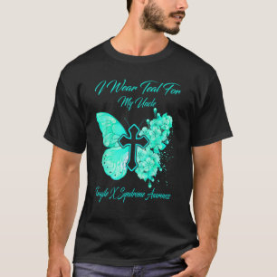 Butterfly Wear Teal For Uncle Fragile X Syndrome A T-Shirt