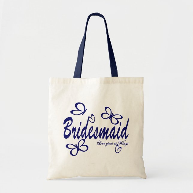 Butterfly Wedding/ Bridesmaid Tote Bag (Front)