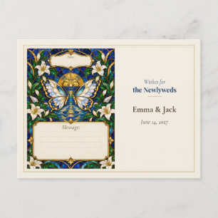 Butterfly Wedding Guest Book Wishes Postcard