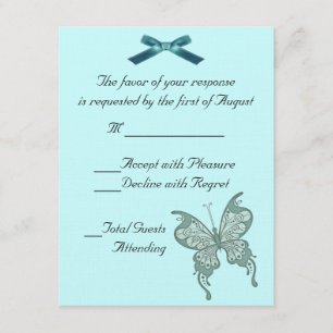 Butterfly Wedding RSVP Card
