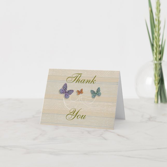 Butterfly Wedding Thank you Note (Front)