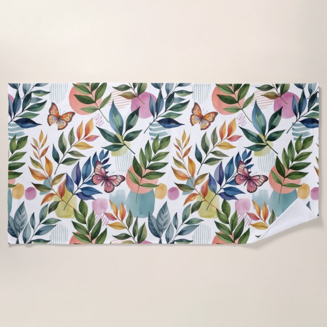 Butterfly Whispers Beach Towel (Front)
