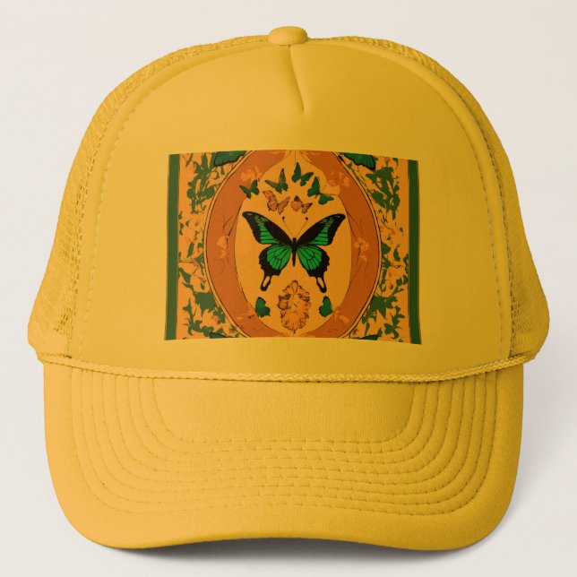 Butterfly Whispers: Nature's Elegance Trucker Hat (Front)