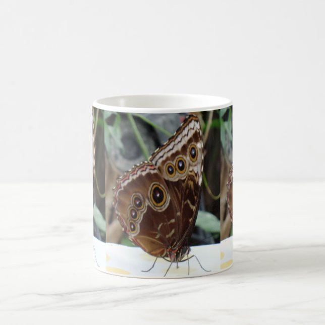 Butterfly White Coffee Mug (Center)