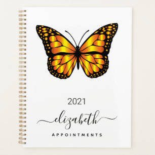 Butterfly white gold black 2025 planner