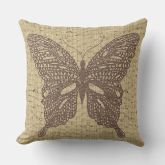 butterfly wicker weave outdoor pillow