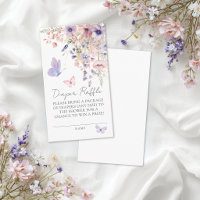 Butterfly Wildflower Baby Shower Diaper Raffle