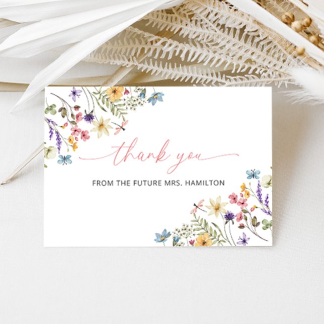 Butterfly Wildflower Garden Thank you Card (Creator Uploaded)