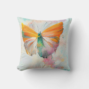 Butterfly Wildlife Animal Nature Watercolor Art Cushion
