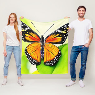 Butterfly Wing Detail Design Fleece Blanket