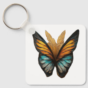 butterfly wing patterns on a light key ring