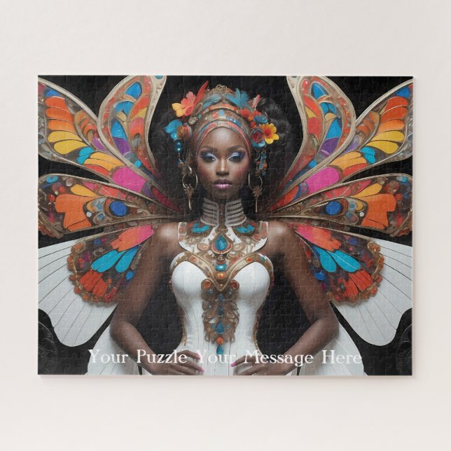 Butterfly winged Muse of the Enchanted Garden Jigsaw Puzzle (Horizontal)