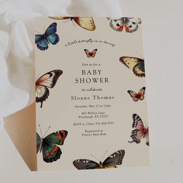 Butterfly Wings Baby Shower Invitation (Creator Uploaded)