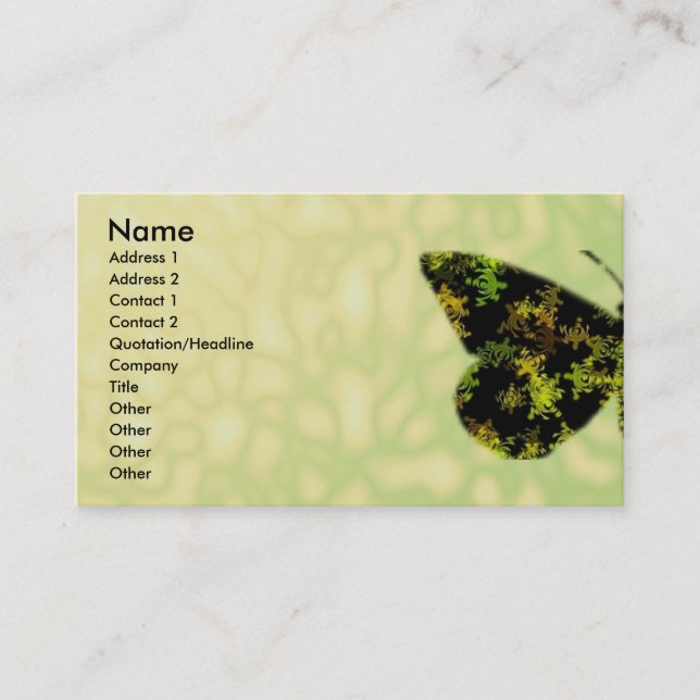 Butterfly Wings Business Card (Front)