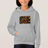 Butterfly wings close up on hoody 