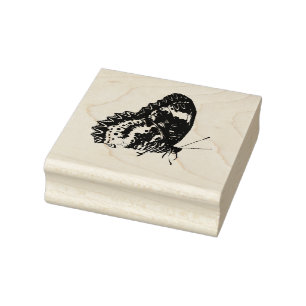 Butterfly wings closed Rubber Stamp