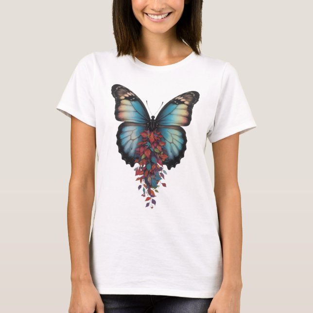 Butterfly Wings & Colourful Leaves – Women’s Basic T-Shirt (Front)