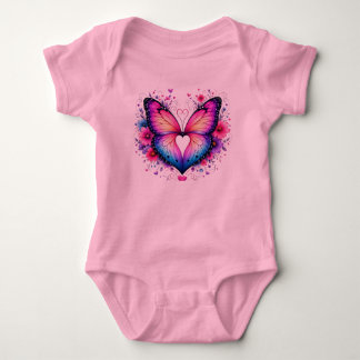 Butterfly Wings Heart Toddler T-Shirt | Colourful  Baby Bodysuit