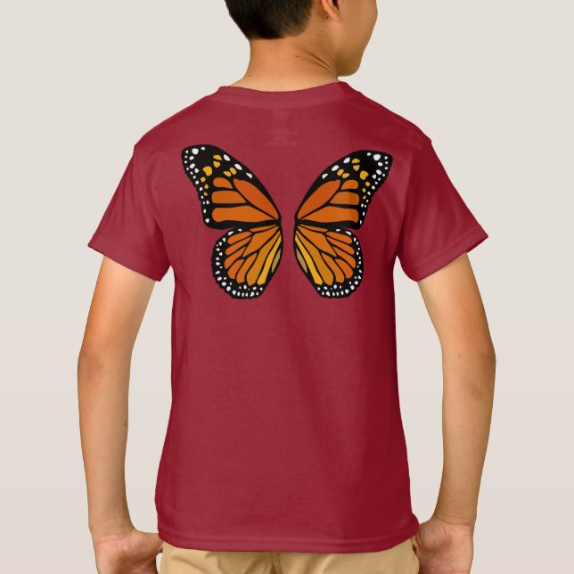 Butterfly Wings Kids T-shirts Cute Butterfly Tees (Back)