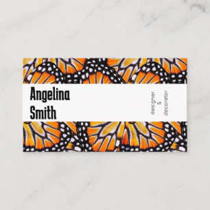Butterfly wings monarch colourful modern business card
