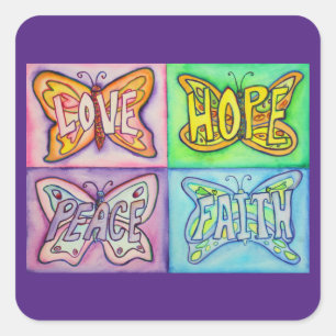 Butterfly Wings Word Art Custom Sticker Decals