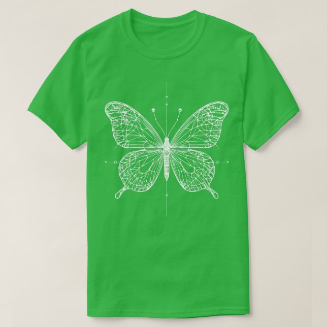butterfly wireframes design T-Shirt (Design Front)