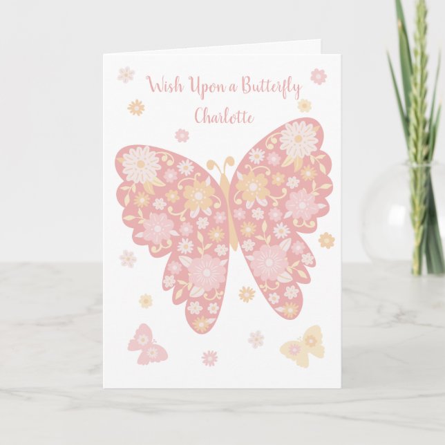 Butterfly Wish Birthday Card (Front)
