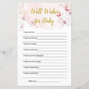 Butterfly Wishes for Baby Baby Shower Games