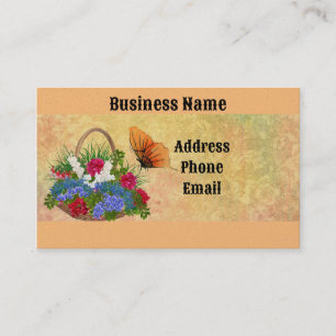 Butterfly With Basket Business Card