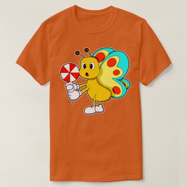 Butterfly with Candy T-Shirt (Design Front)