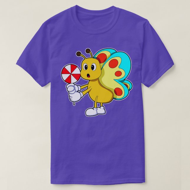 Butterfly with Candy T-Shirt (Design Front)