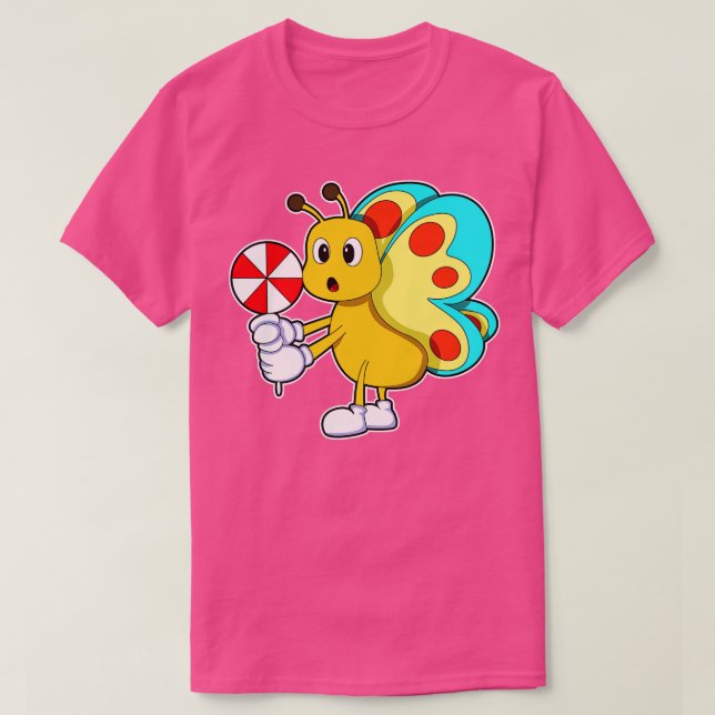 Butterfly with Candy T-Shirt (Design Front)