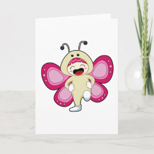 Butterfly with Costume Card