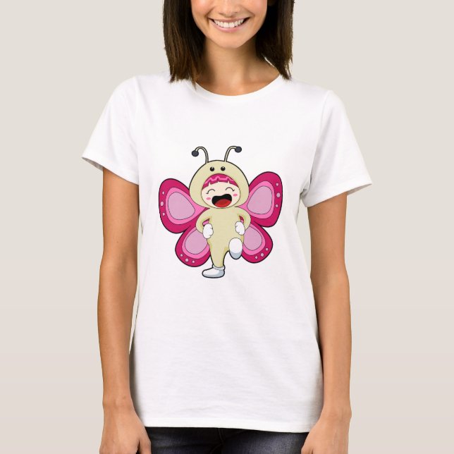 Butterfly with Costume T-Shirt (Front)