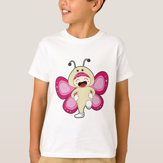 Butterfly with Costume T-Shirt (Front)