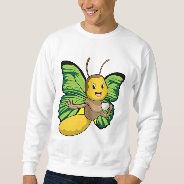 Butterfly with Cup of Coffee Sweatshirt (Front)