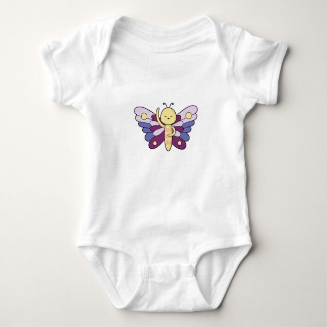 Butterfly with Dots Baby Bodysuit (Front)