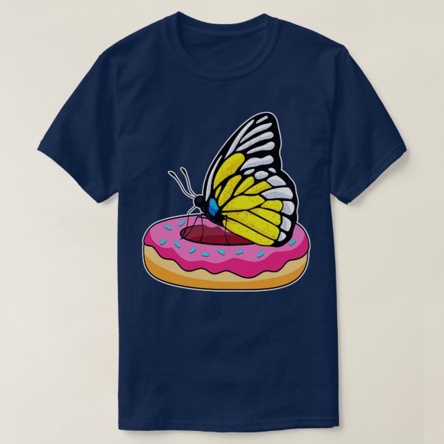Butterfly with Doughnut 1 T-Shirt (Design Front)