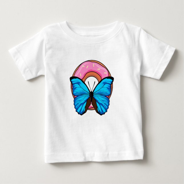 Butterfly with Doughnut Baby T-Shirt (Front)