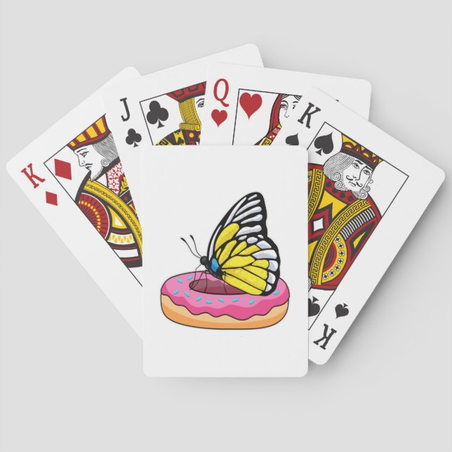 Butterfly with Doughnut Playing Cards (Back)