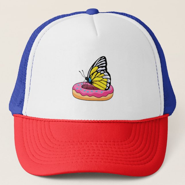Butterfly with Doughnut Trucker Hat (Front)