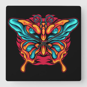 Butterfly With Eye Square Wall Clock