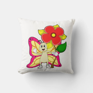 Butterfly with Flower Cushion