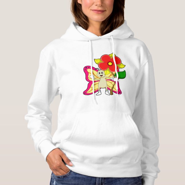 Butterfly with Flower Hoodie (Front)